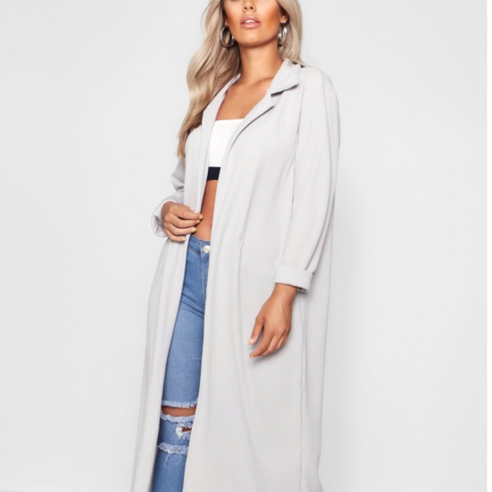 Plus Crepe Longline Duster